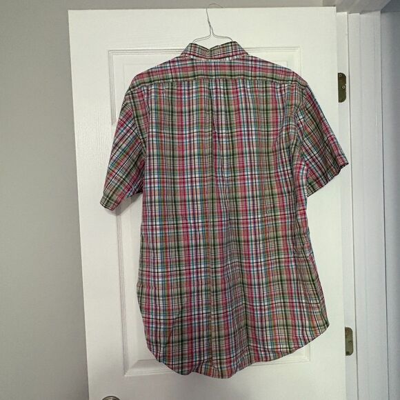 Ralph Lauren Mens XL Pink Green Plaid Short Sleeve Button Down Shirt Classic Fit - Picture 2 of 4